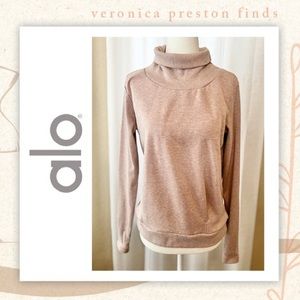 ALO Yoga Mauve Clarity Turtleneck Sweatshirt